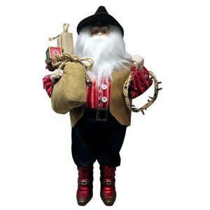 Western Cowboy Festive Upright 18" Santa Christmas Table Decoration Party Decor